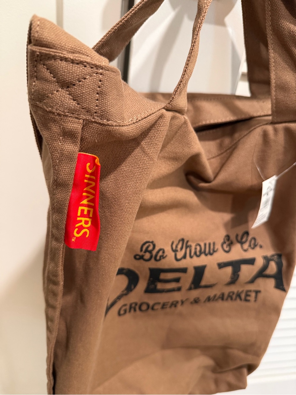Sinners Movie Bo Chow & Co Delta Grocery + market tote bag